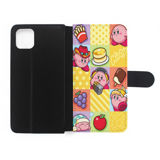 Cute Kirby Collage Flip Wallet Phone Case