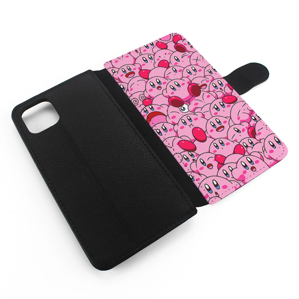 Cute Kirby Pink Aesthetic Flip Wallet Phone Case