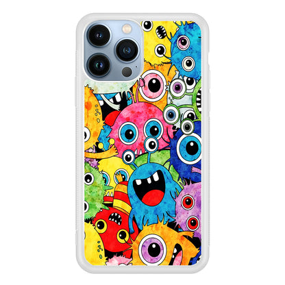 Cute Monster Doodle 2D Rubber Phone Case