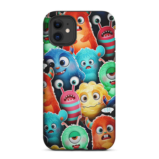 Cute Monsters Aesthetic 2 in 1 Tough Phone Case