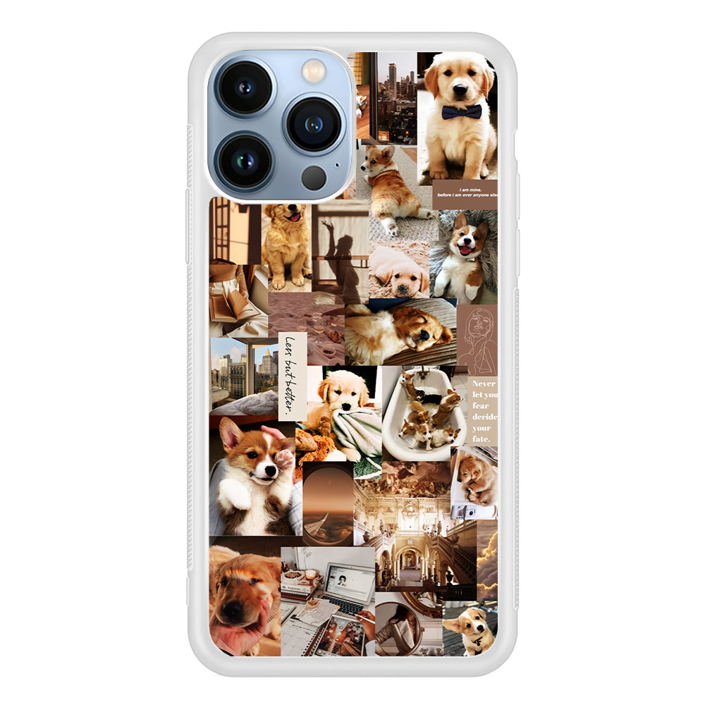 Cute Puppy Dog Aesthetic 2D Rubber Phone Case