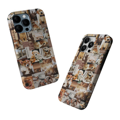 Cute Puppy Dog Aesthetic 2 in 1 Tough Phone Case