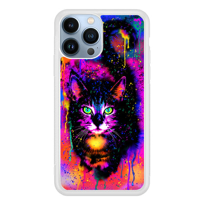 Cute Rainbow Cat Painting 2D Rubber Phone Case