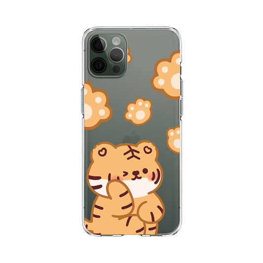 Cute Tiger Thinking About Food Clear Soft Case