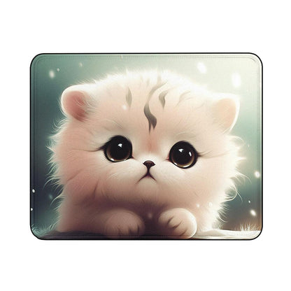 Cute White Kitten Mouse Pads-18x21 CM-Oxvistore