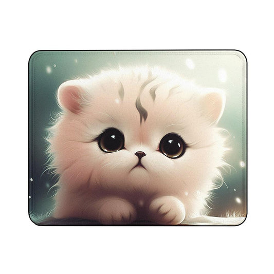 Cute White Kitten Mouse Pads-18x21 CM-Oxvistore