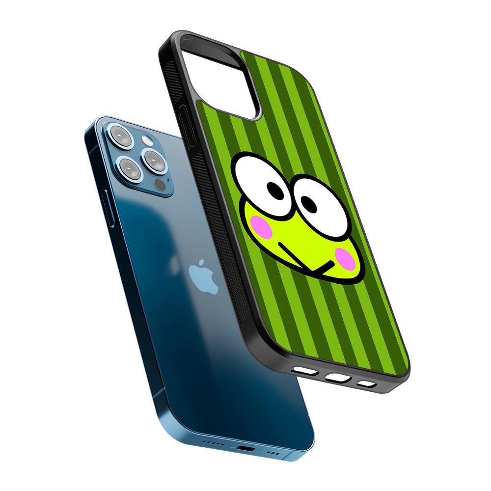 Cutes Keroppi Stripe Green 2D Rubber Phone Case