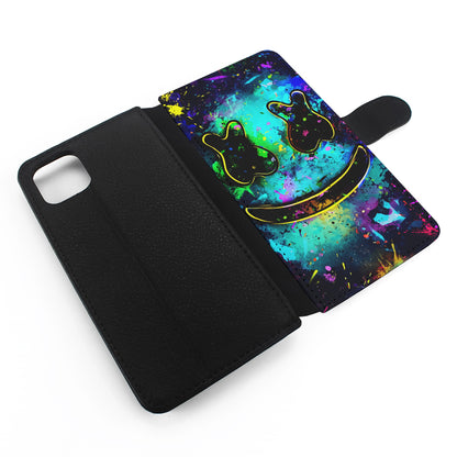 DJ Marshmello Painting Art Flip Wallet Phone Case