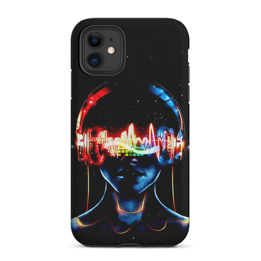 DJ Women Digital Music Art 2 in 1 Tough Phone Case