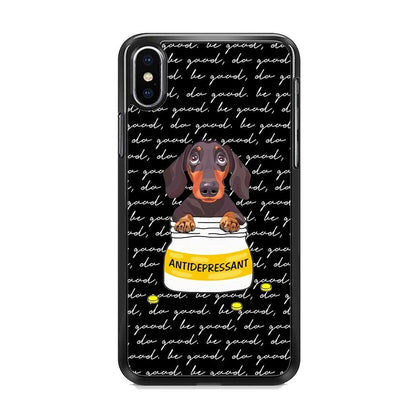 Dachshund Antidepressant iPhone X Case-Oxvistore