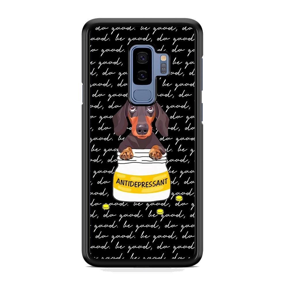 Dachshund Antidepressant Samsung Galaxy S9 Plus Case-Rubber Black (2D Case)-Oxvistore