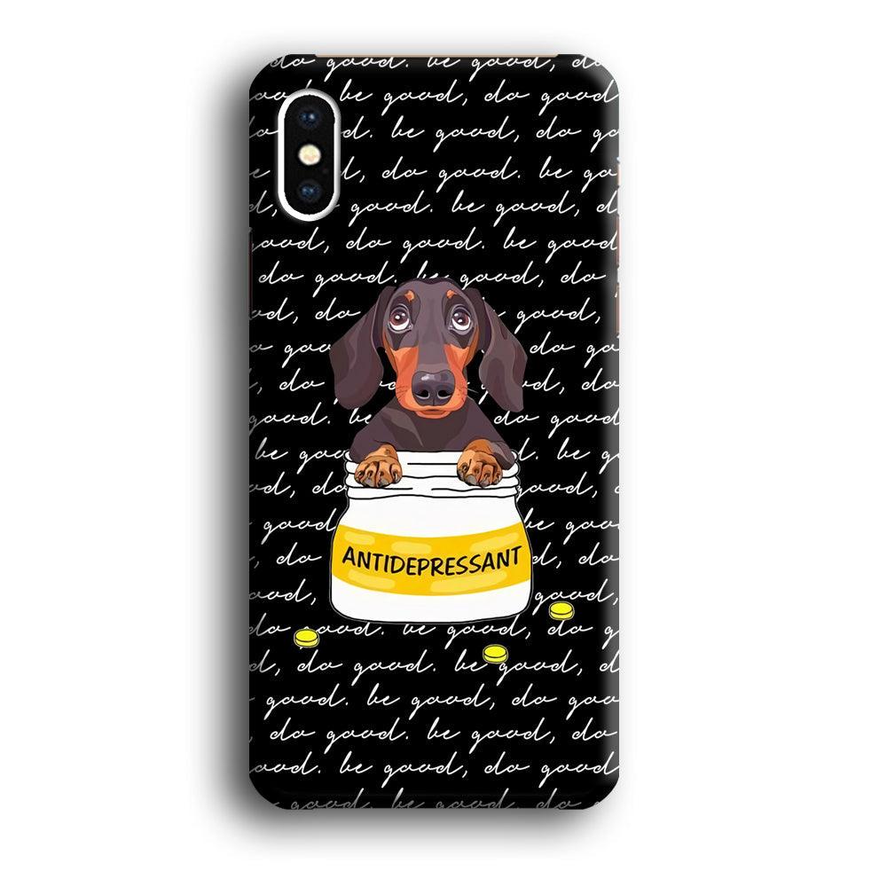 Dachshund Antidepressant iPhone X Case-Oxvistore