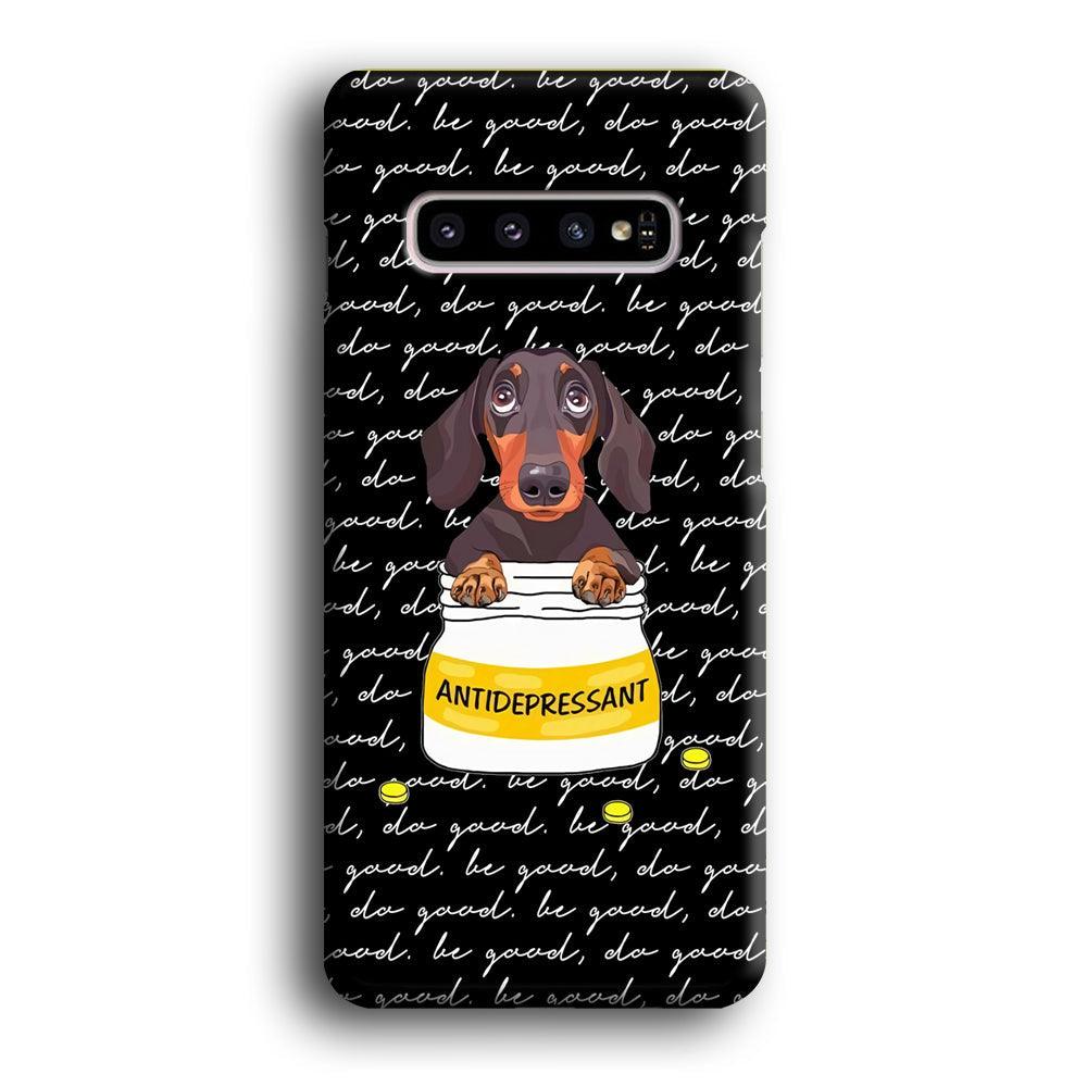 Dachshund Antidepressant Samsung Galaxy S10 Plus Case-Oxvistore