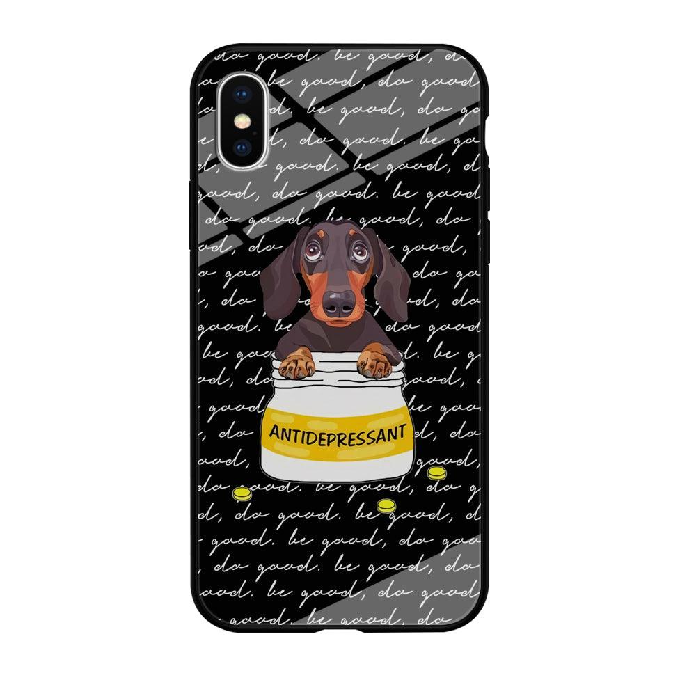 Dachshund Antidepressant iPhone X Case-Oxvistore