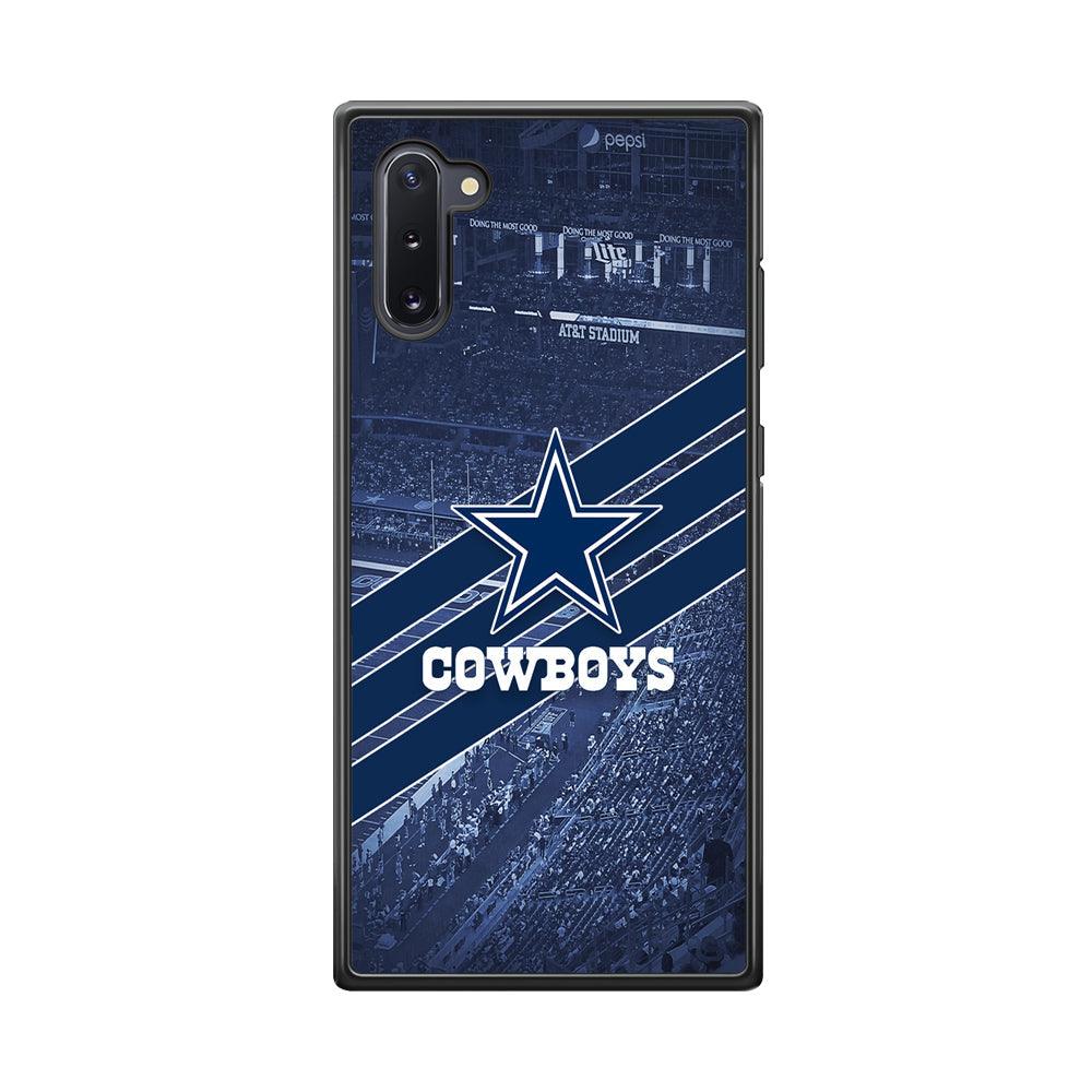 Dallas Cowboys All Blue at Stadium Samsung Galaxy Note 10 Case-Rubber Black (2D Case)-Oxvistore