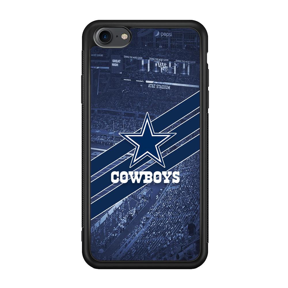 Dallas Cowboys All Blue at Stadium iPhone 7 Case-Rubber Black (2D Case)-Oxvistore