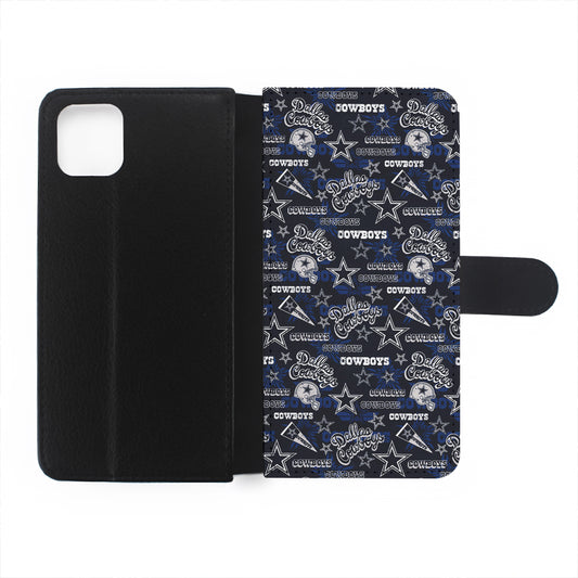 Dallas Cowboys Pattern Flip Wallet Phone Case