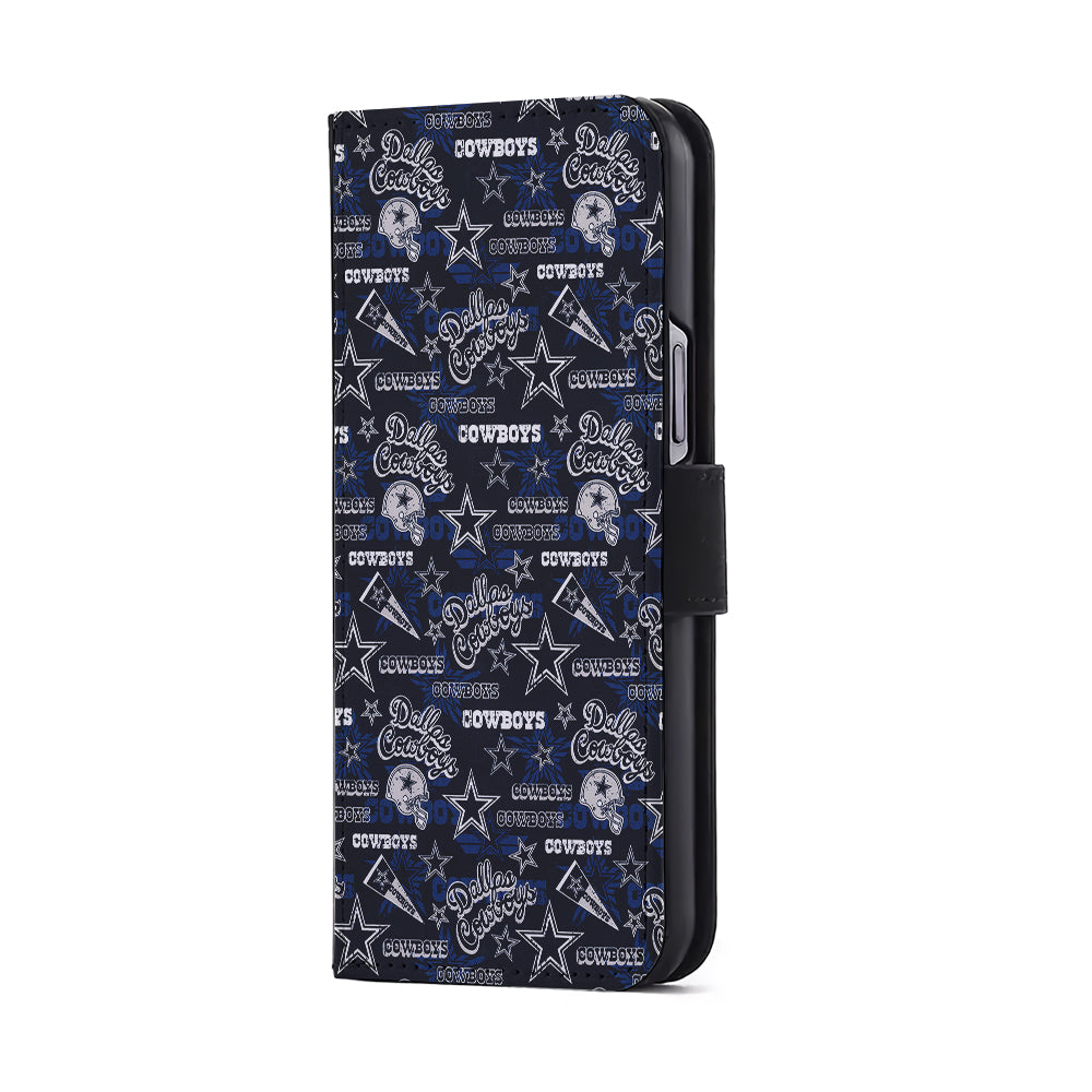 Dallas Cowboys Pattern Flip Wallet Phone Case