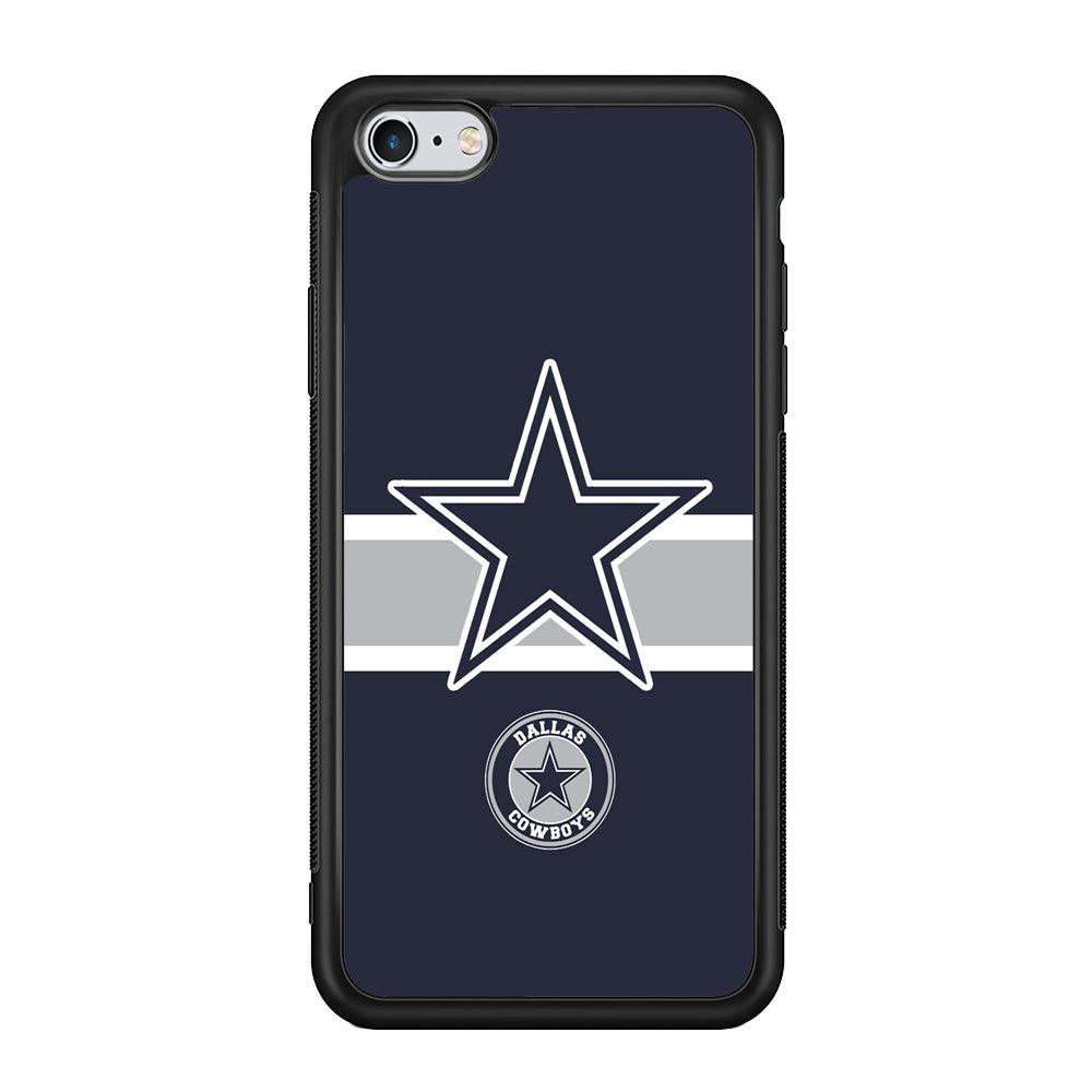 Dallas Cowboys Wide Star iPhone 6 Plus | 6s Plus Case-Rubber Black (2D Case)-Oxvistore