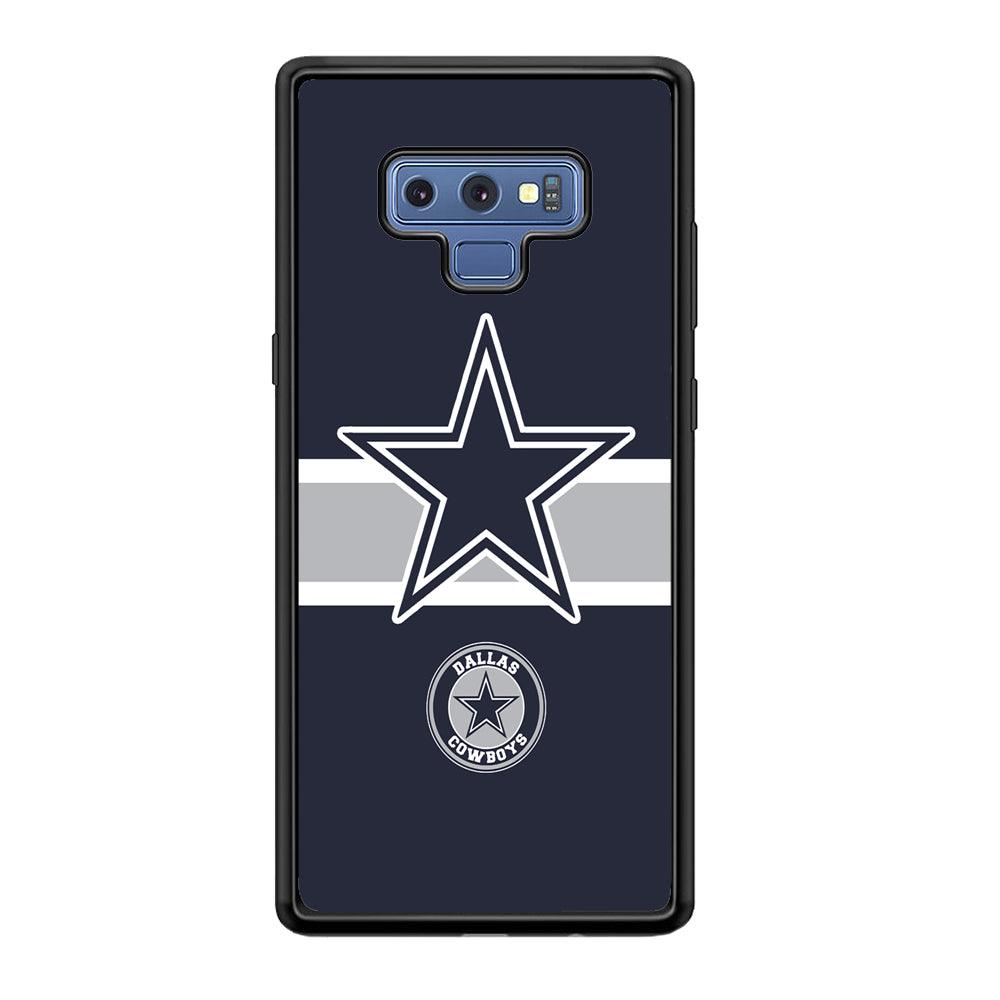 Dallas Cowboys Wide Star Samsung Galaxy Note 9 Case-Rubber Black (2D Case)-Oxvistore