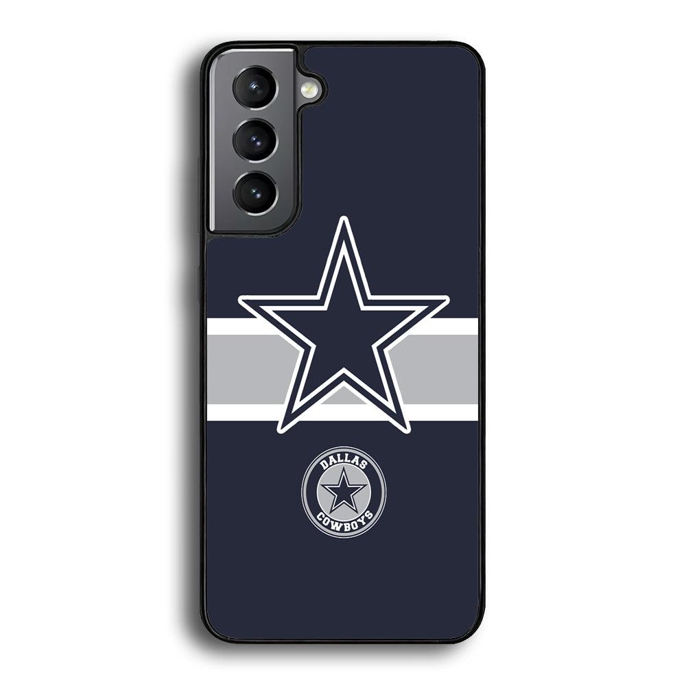 Dallas Cowboys Wide Star Samsung Galaxy S23 Case-Rubber Black (2D Case)-Oxvistore