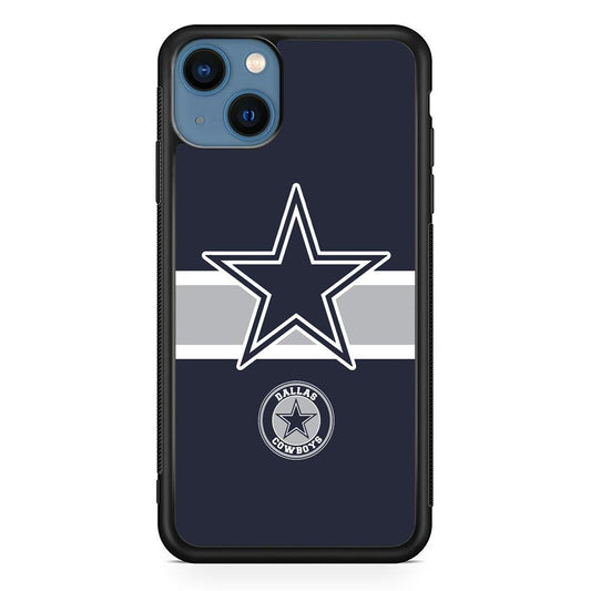 Dallas Cowboys Wide Star iPhone 14 Plus Case-Rubber Black (2D Case)-Oxvistore