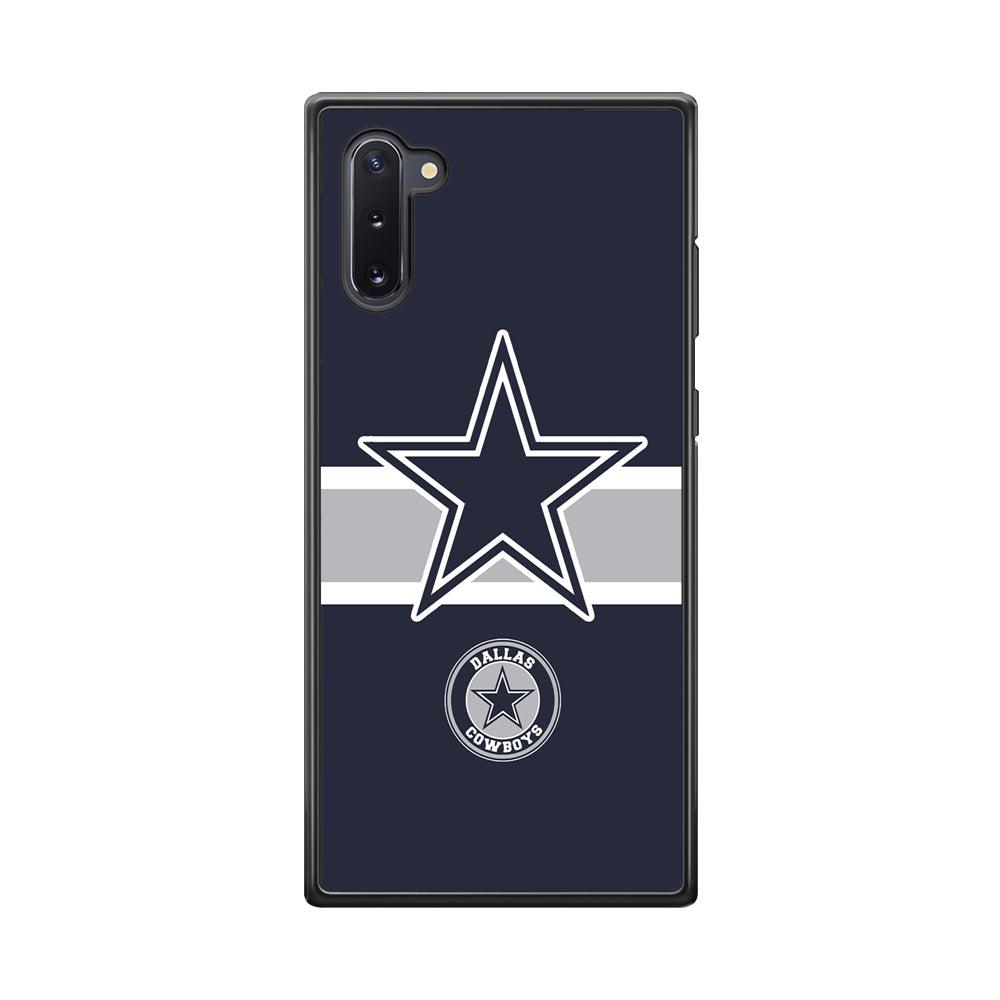 Dallas Cowboys Wide Star Samsung Galaxy Note 10 Case-Rubber Black (2D Case)-Oxvistore