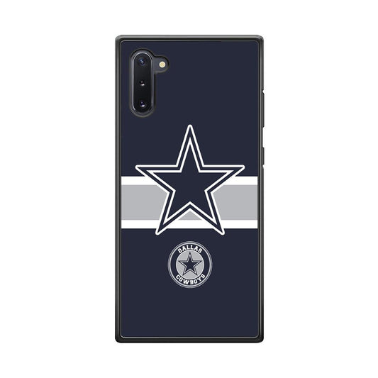 Dallas Cowboys Wide Star Samsung Galaxy Note 10 Case-Rubber Black (2D Case)-Oxvistore