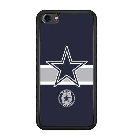 Dallas Cowboys Wide Star iPod Touch 6 Case-Rubber Black (2D Case)-Oxvistore