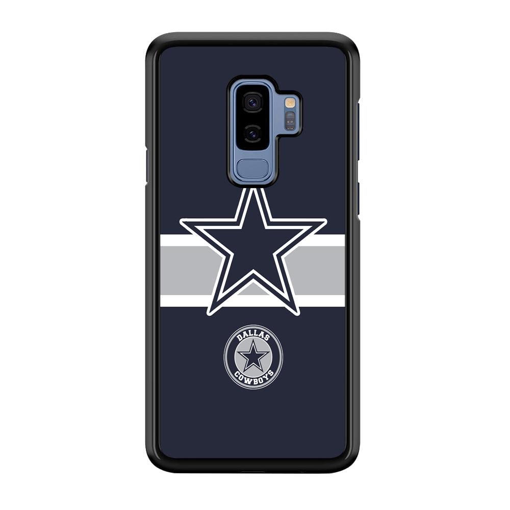 Dallas Cowboys Wide Star Samsung Galaxy S9 Plus Case-Rubber Black (2D Case)-Oxvistore