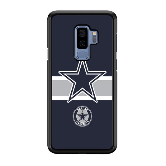 Dallas Cowboys Wide Star Samsung Galaxy S9 Plus Case-Rubber Black (2D Case)-Oxvistore
