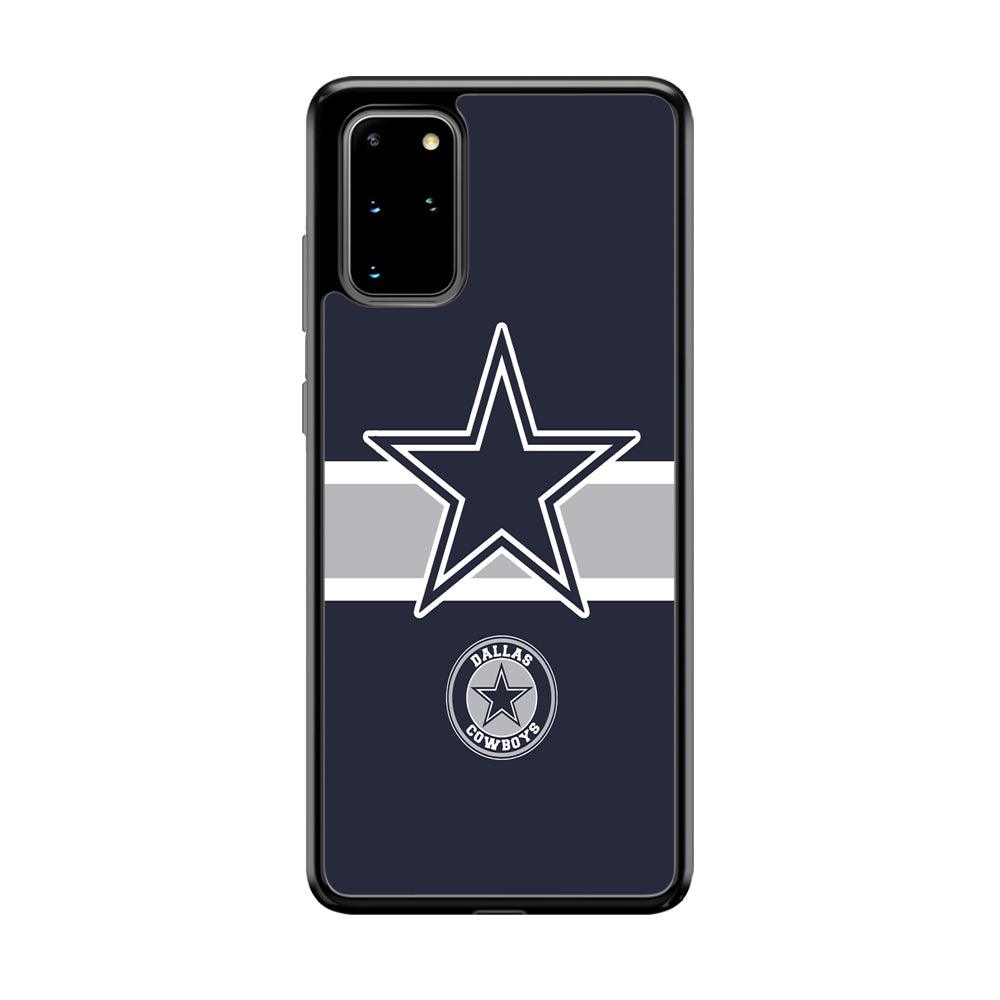Dallas Cowboys Wide Star Samsung Galaxy S20 Plus Case-Rubber Black (2D Case)-Oxvistore