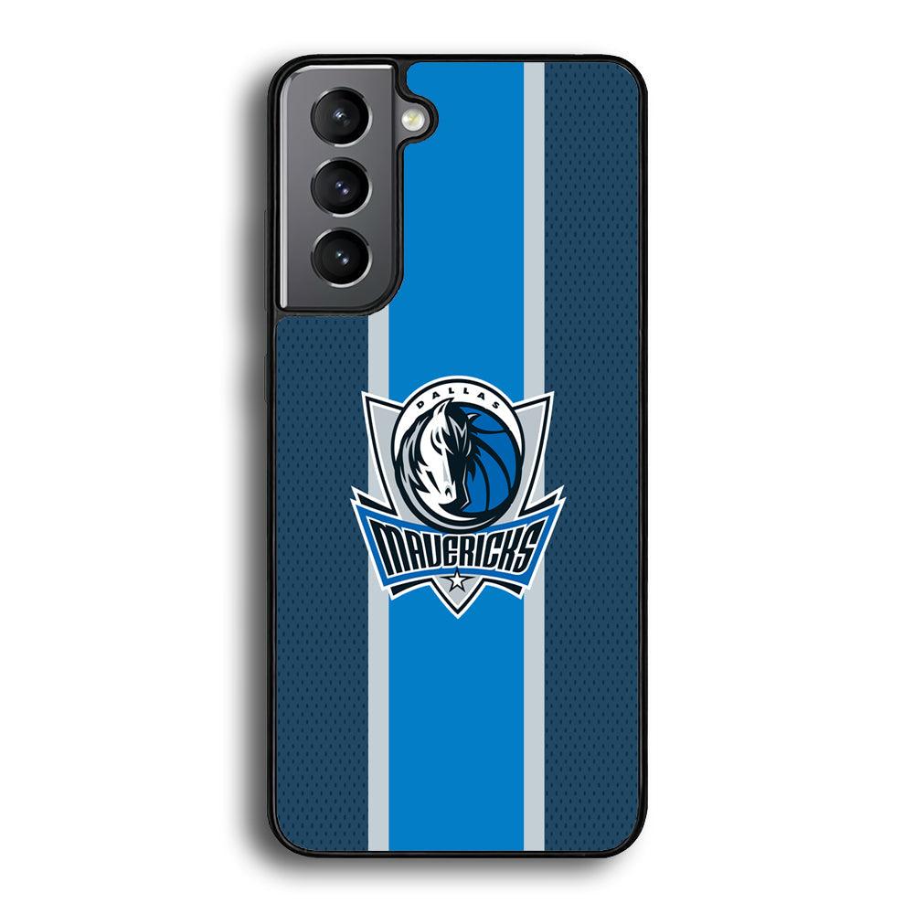 Dallas Mavericks Dot Blue Patern Samsung Galaxy S23 Case-Rubber Black (2D Case)-Oxvistore