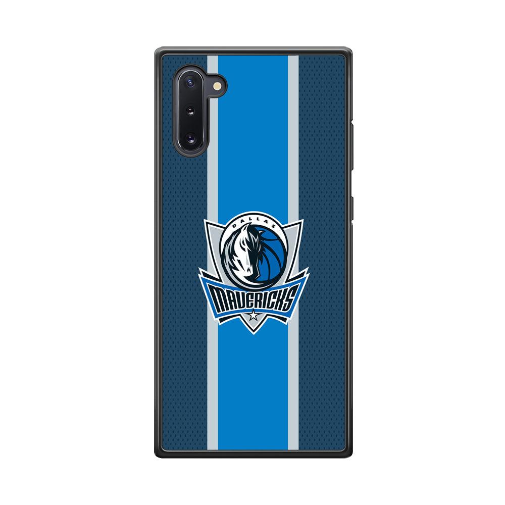 Dallas Mavericks Dot Blue Patern Samsung Galaxy Note 10 Case-Rubber Black (2D Case)-Oxvistore