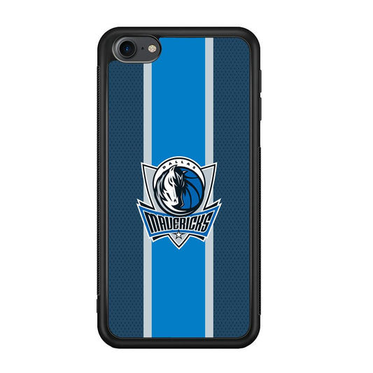 Dallas Mavericks Dot Blue Patern iPod Touch 6 Case-Rubber Black (2D Case)-Oxvistore