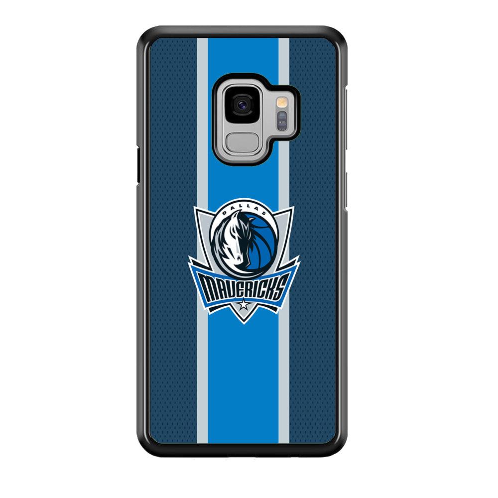 Dallas Mavericks Dot Blue Patern Samsung Galaxy S9 Case-Rubber Black (2D Case)-Oxvistore