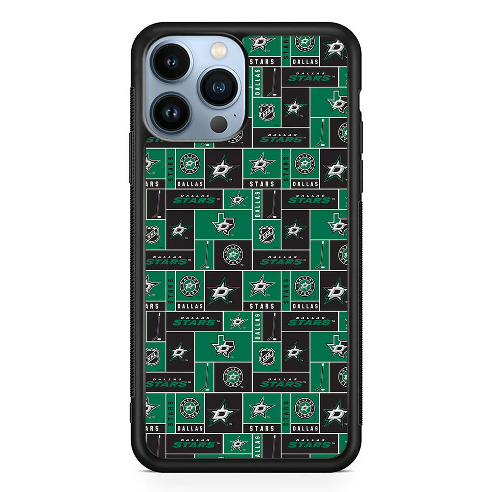 Dallas Stars Pattern 2D Rubber Phone Case