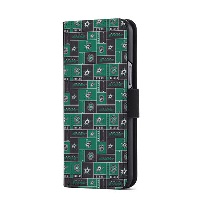 Dallas Stars Pattern Flip Wallet Phone Case