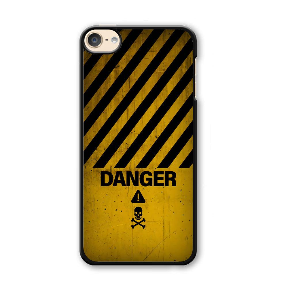 Danger Far Away From My Phone iPod Touch 6 Case-Plastic Black (2D Case)-Oxvistore