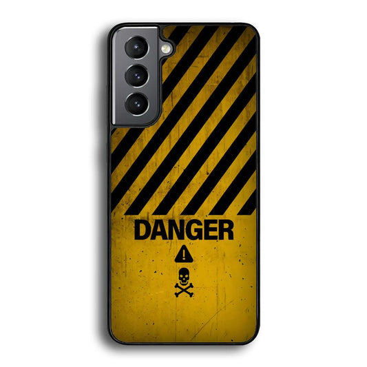 Danger Far Away From My Phone Samsung Galaxy S22 Case-Rubber Black (2D Case)-Oxvistore