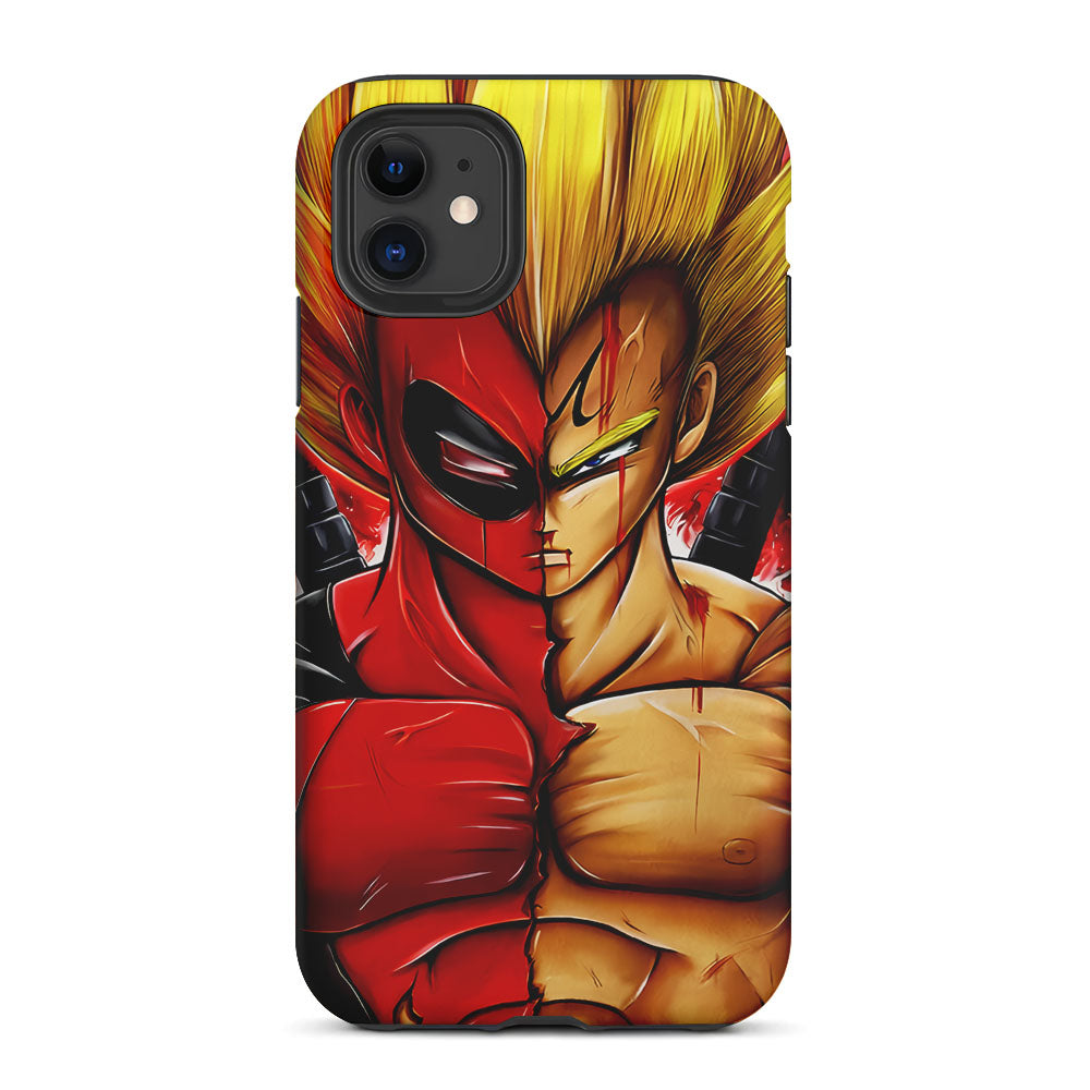 Deadpool X Vegeta Fusion 2 in 1 Tough Phone Case