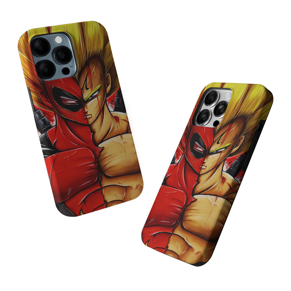 Deadpool X Vegeta Fusion 2 in 1 Tough Phone Case