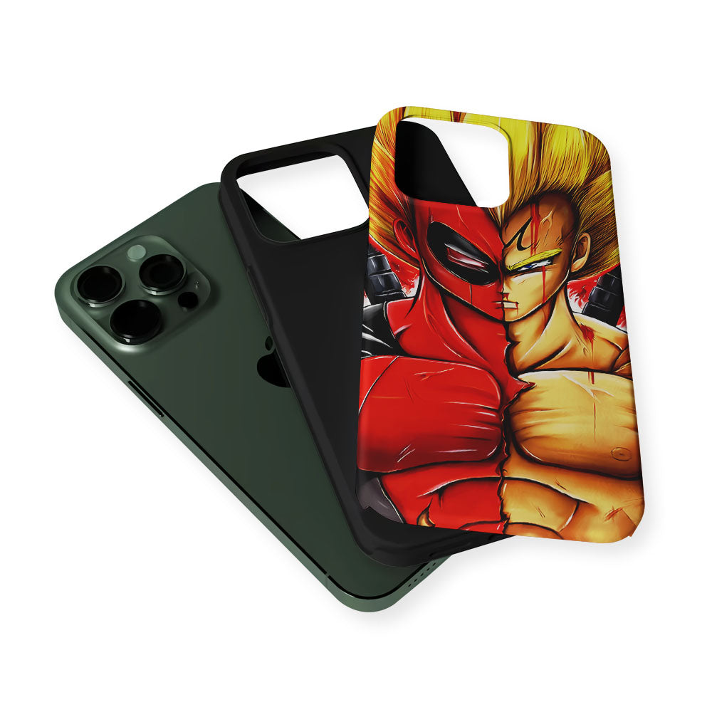 Deadpool X Vegeta Fusion 2 in 1 Tough Phone Case