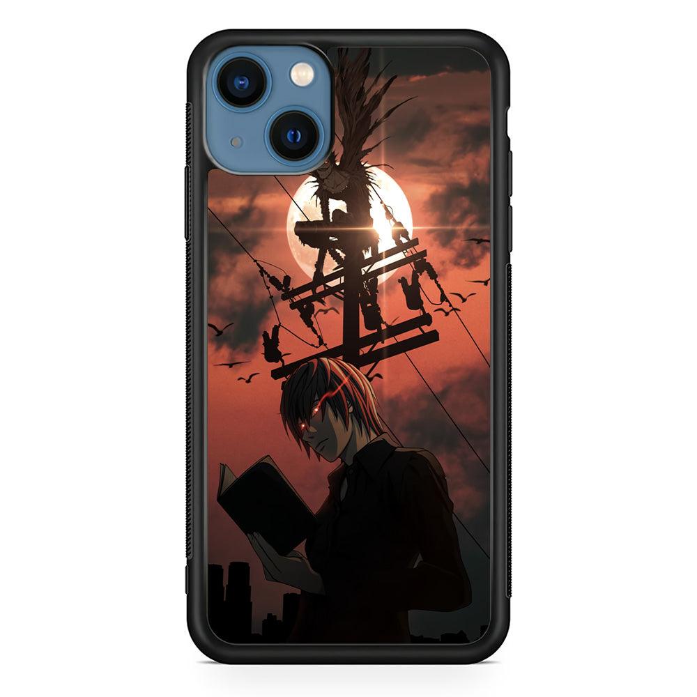 Death Note After The Moon Coming iPhone 15 Case-Rubber Black (2D Case)-Oxvistore