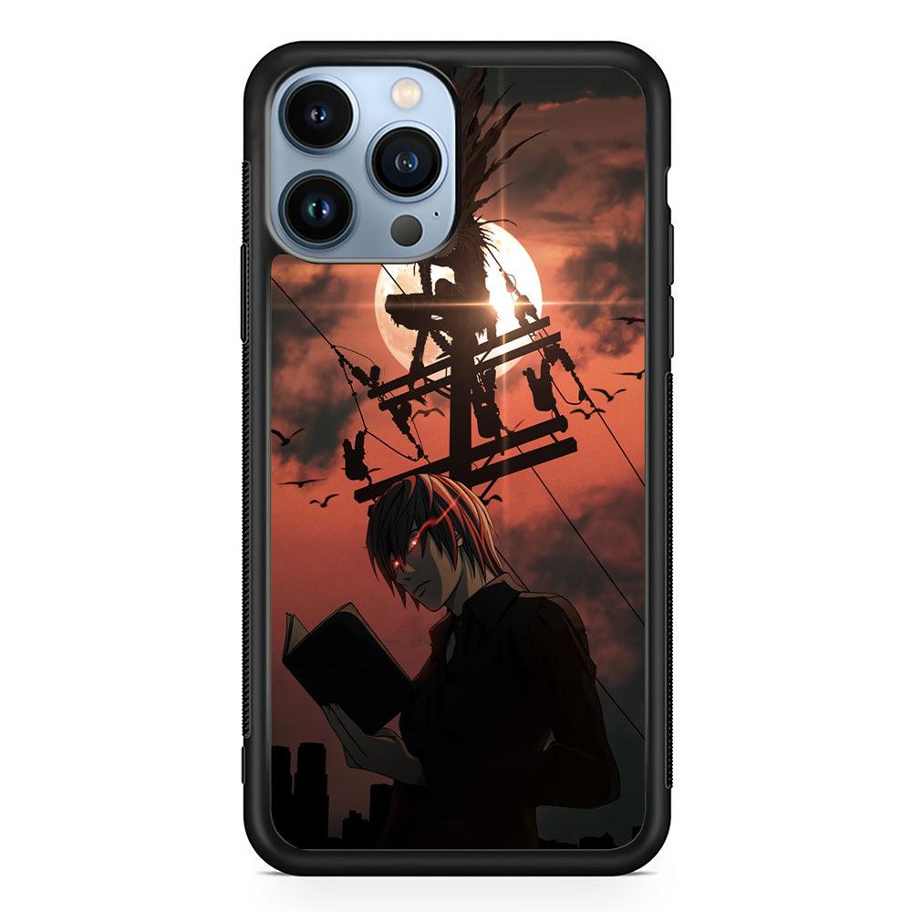 Death Note After The Moon Coming iPhone 13 Pro Max Case-Rubber Black (2D Case)-Oxvistore