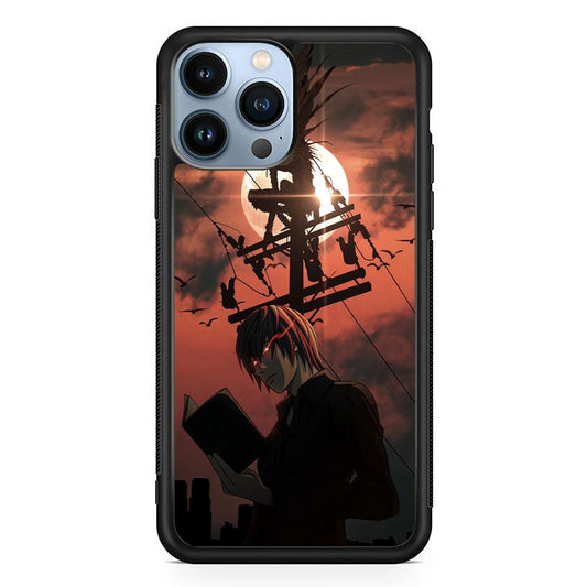 Death Note After The Moon Coming iPhone 13 Pro Max Case-Rubber Black (2D Case)-Oxvistore
