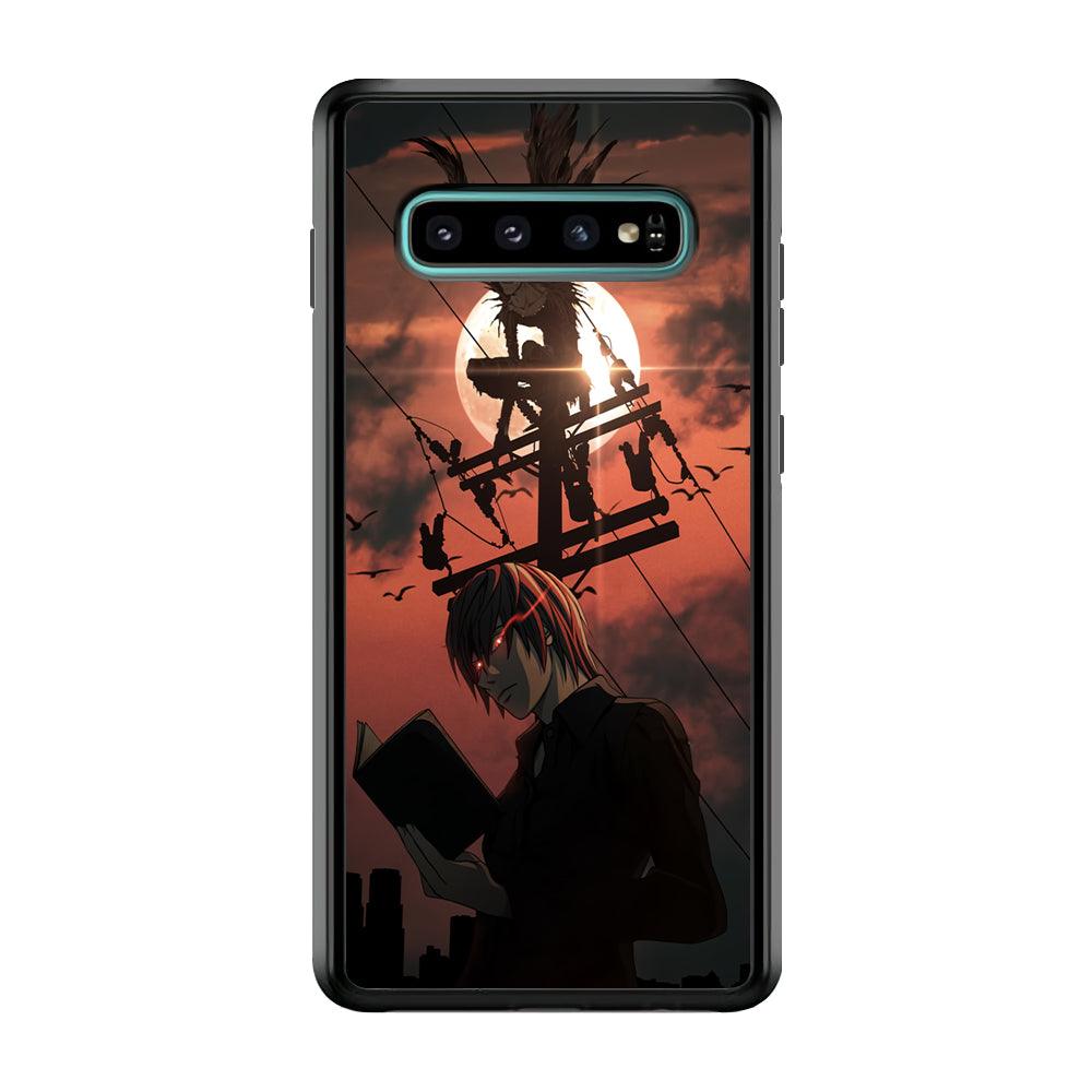 Death Note After The Moon Coming Samsung Galaxy S10 Case-Rubber Black (2D Case)-Oxvistore