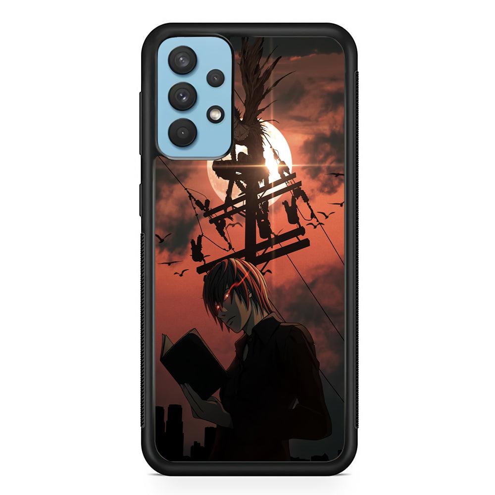 Death Note After The Moon Coming Samsung Galaxy A32 Case-Rubber Black (2D Case)-Oxvistore