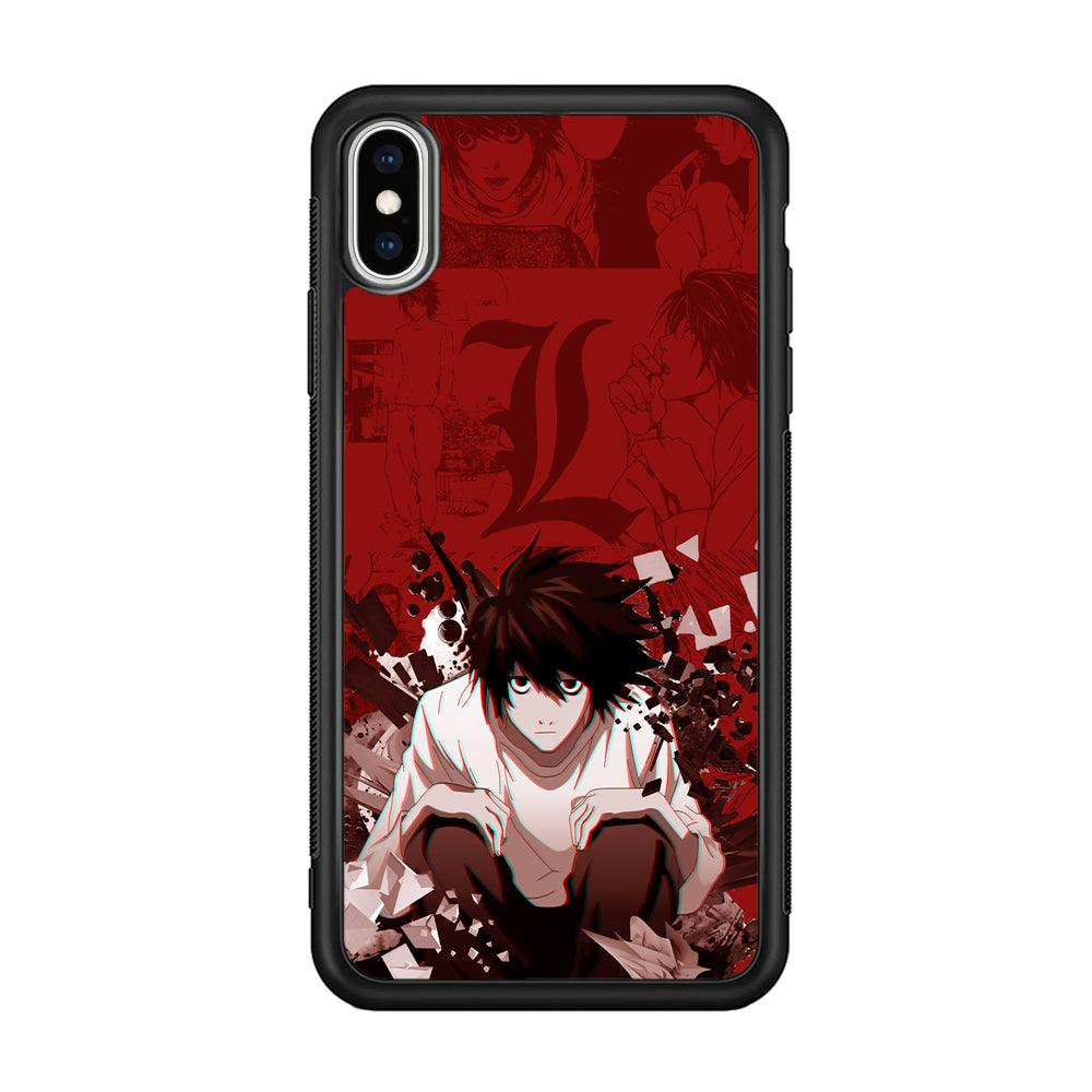 Death Note Stare of L iPhone X Case-Oxvistore