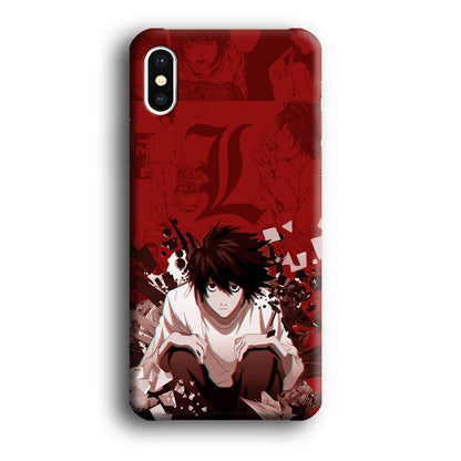 Death Note Stare of L iPhone X Case-Oxvistore